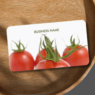 Carte De Visite Tomates élégantes uniques d'épicerie d'agricult