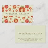 Carte De Visite Tomates fraîches | Biologique | Chef | Nutritionni (Devant / Derrière)