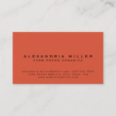 Carte De Visite Tomates rouges | Fruits et légumes frais (Dos)