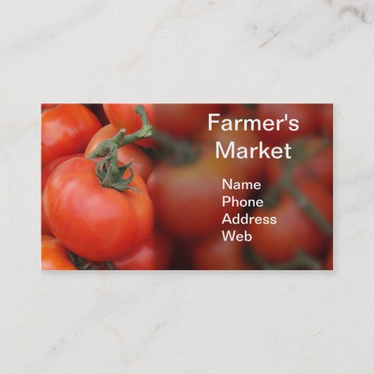 Carte De Visite Tomates rouges lumineuses de jardin (Devant)