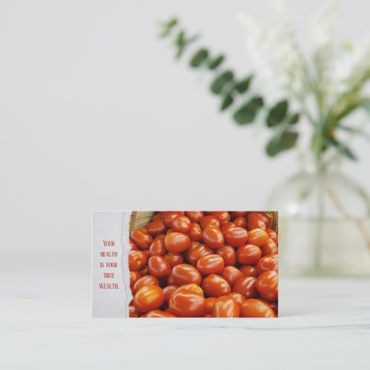 Carte De Visite tomates rouges mûres (Debout devant)