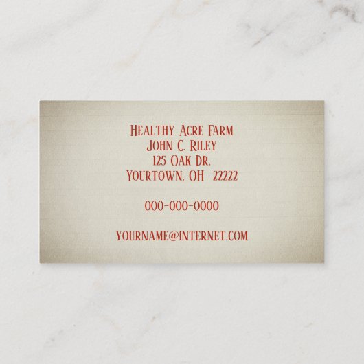 Carte De Visite tomates rouges mûres (Dos)