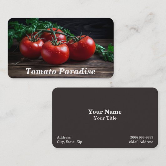 Carte De Visite Tomates / Tomates (Devant / Derrière)