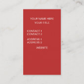 Carte De Visite Tomato rouge (Dos)