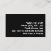 Carte De Visite Tombe vide Trois Croix Sunset Church Pastor (Dos)