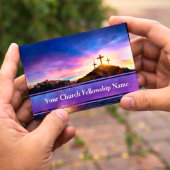 Carte De Visite Tombe vide Trois Croix Sunset Church Pastor