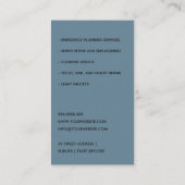 CARTE DE VISITE TOMOTO RED NAVY PLUMBER SERVICE PIPES PLUMBER (Dos)