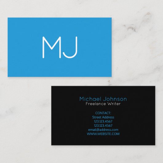Carte De Visite Ton audacieux minimal hyper de duo de logo (Devant / Derrière)