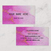 Carte De Visite Ton bijou rose personnalisé (Devant / Derrière)