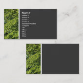 Carte De Visite Ton de texture (Arbres II) (Devant / Derrière)