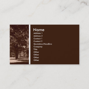 Carte De Visite Ton de texture (en parc)