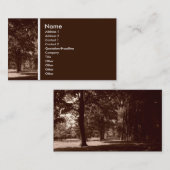Carte De Visite Ton de texture (en parc) (Devant / Derrière)