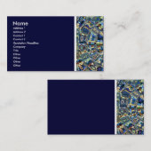 Carte De Visite Ton de texture (étang abstrait de bleu) II (Devant / Derrière)