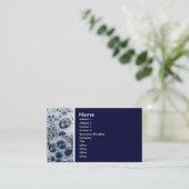 Carte De Visite Ton de texture (lessives de savon) - bleu marine (Debout devant)