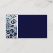 Carte De Visite Ton de texture (lessives de savon) - bleu marine (Dos)