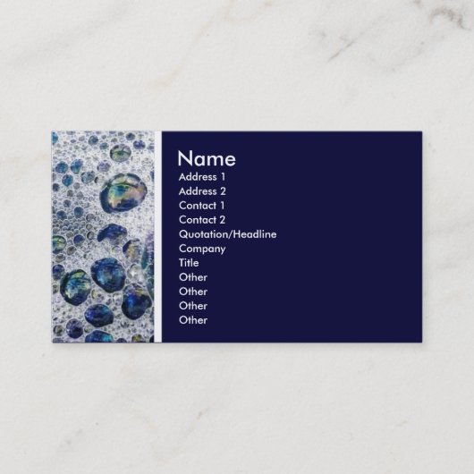 Carte De Visite Ton de texture (lessives de savon) - bleu marine (Devant)