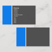 Carte De Visite Ton deux (Mi-Bleu et gris) - customisé (Devant / Derrière)