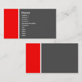 Carte De Visite Ton deux (rouge et gris) (Devant / Derrière)