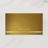 Carte De Visite Ton d'or moderne de l'architecte | (Devant)