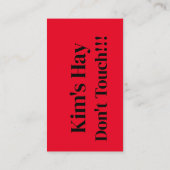 Carte De Visite ton foin ne touche pas ! (Dos)