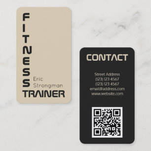 Carte De Visite Ton moderne de duo de gradient avec le code de QR