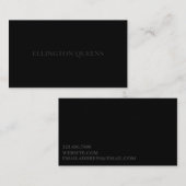 Carte De Visite Ton neutre noir (Devant / Derrière)