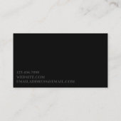 Carte De Visite Ton neutre noir (Dos)