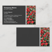 Carte De Visite Ton textuel - Tulipes rouges (Devant / Derrière)