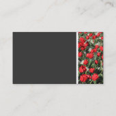 Carte De Visite Ton textuel - Tulipes rouges (Dos)