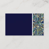 Carte De Visite Ton texture (Bleu Abstrait Étang) - III (Dos)
