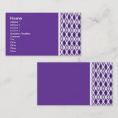 Carte De Visite Ton texture (latino-violet) II (Devant / Derrière)