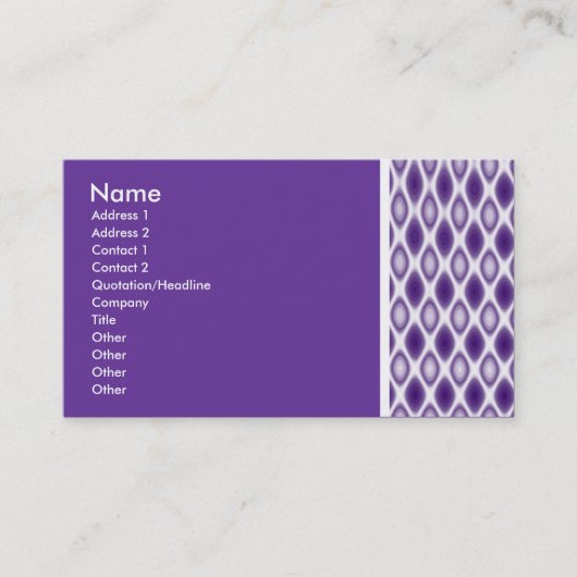 Carte De Visite Ton texture (latino-violet) II (Devant)