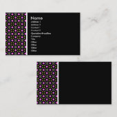 Carte De Visite Ton texture - Terrazzo 011- Noir (Devant / Derrière)
