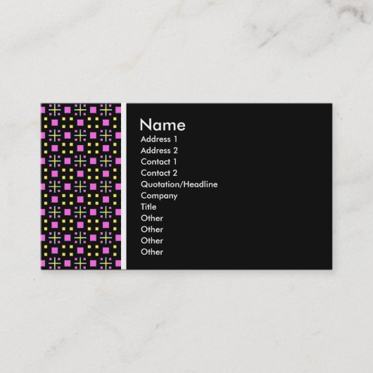 Carte De Visite Ton texture - Terrazzo 011- Noir (Devant)