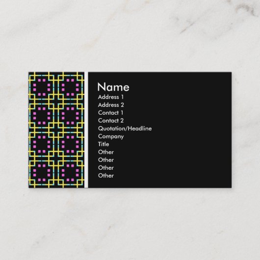 Carte De Visite Ton texture - Terrazzo 012- Noir (Devant)