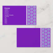 Carte De Visite Ton texture - Terrazzo 02 - Violet (7C12C3) (Devant / Derrière)