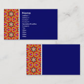 Carte De Visite Ton texture - Terrazzo 03 - Bleu profond (Devant / Derrière)