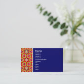 Carte De Visite Ton texture - Terrazzo 03 - Bleu profond (Debout devant)