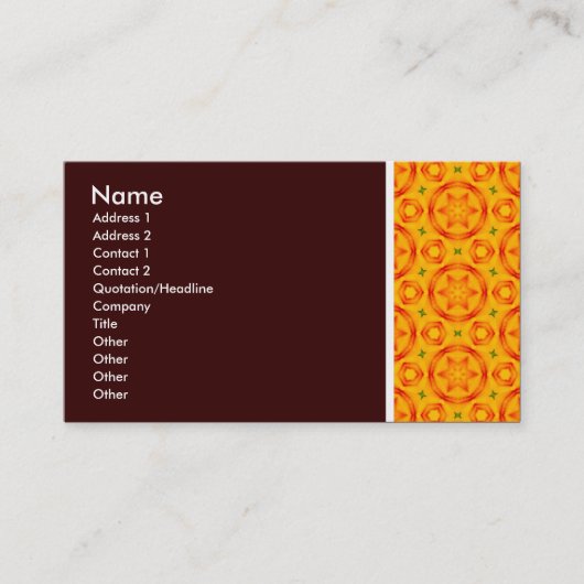 Carte De Visite Ton texture - Terrazzo 05 - Brown foncé (Devant)