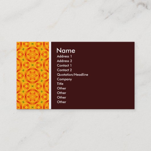 Carte De Visite Ton texture - Terrazzo 05 - Brown foncé (Devant)