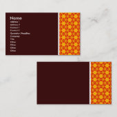 Carte De Visite Ton texture - Terrazzo 06 - Brown foncé (Devant / Derrière)