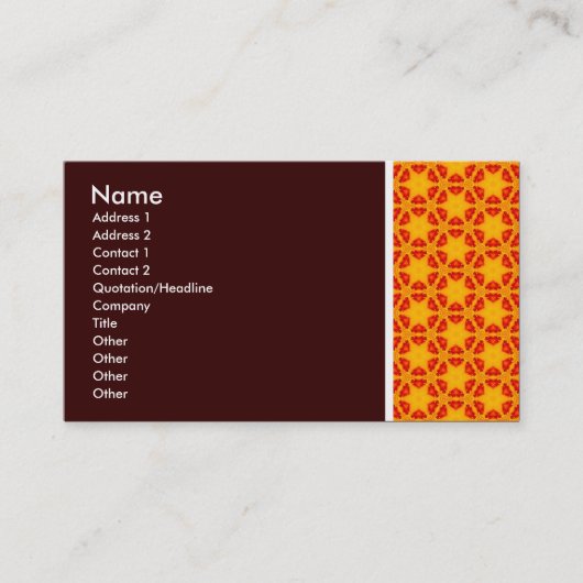 Carte De Visite Ton texture - Terrazzo 06 - Brown foncé (Devant)
