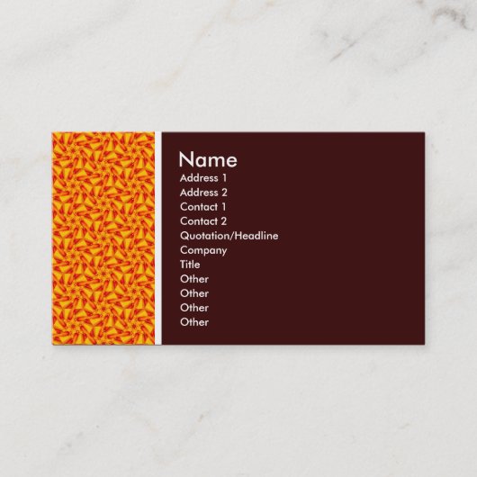 Carte De Visite Ton texture - Terrazzo 07 - Brown foncé (Devant)