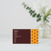 Carte De Visite Ton texture - Terrazzo 09 - Brown foncé (Debout devant)