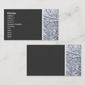 Carte De Visite Tonage de texture (Branches de neige) (Devant / Derrière)