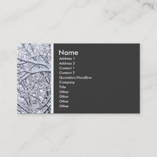 Carte De Visite Tonage de texture (Branches de neige)