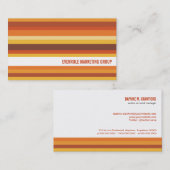 Carte de visite tonal de rayures (Devant / Derrière)