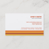 Carte de visite tonal de rayures (Dos)