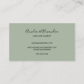 Carte De Visite tonalité terrestre Boho Retro Script Lignes Abstra (Dos)