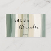 Carte De Visite tonalité terrestre Boho Retro Script Lignes Abstra (Devant)